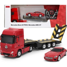Rastar Kamion 2v1 Mercedes-Benz Actros + AMG GT3 červená RTR 1:24