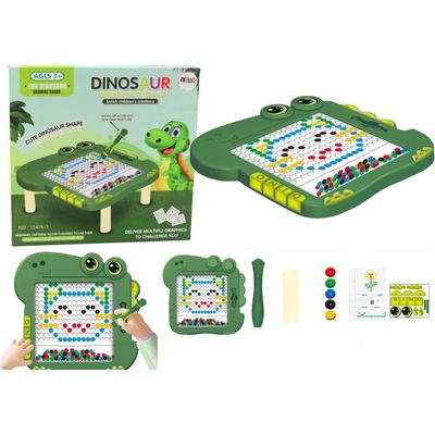 mamido Magnetická vzdelávacia tabuľa Dino zelená