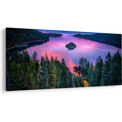 Obraz - Jezero Tahoe, Sierra Nevada, Kalifornie, USA, jednodílný 200x100 cm – Hledejceny.cz