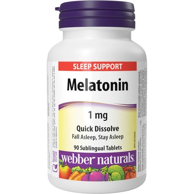 Webber Naturals Melatonin 1 mg pod jazyk 90 tabliet