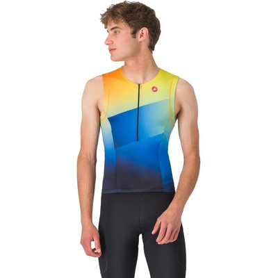 Castelli Free Speed 3 SLV Top Belgian blue/ Multicolor Vivid orange