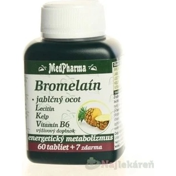 MedPharma Bromelain + jablečný ocet + lecitin 67 tabliet