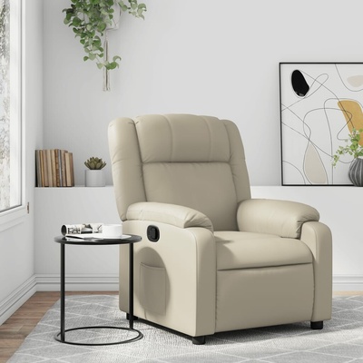 vidaXL 372466 Polohovací krémové umělá kůže