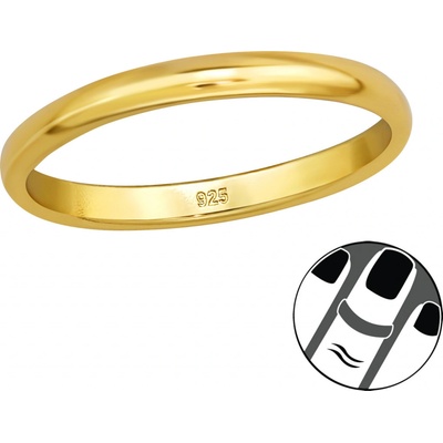Lunica Stříbrný midi prsten GOLD 0438