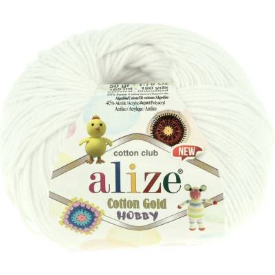 Alize Cotton Gold Hobby New 55 biela