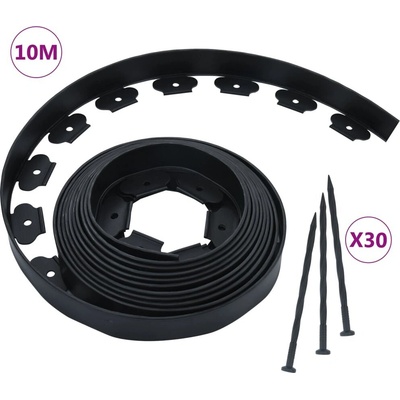 zahrada-XL Flexibilní trávníkový lem se 30 kolíky 10 m 5 cm