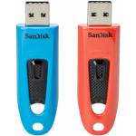 SanDisk Ultra 64GB USB 3.0 Blue/Red (2-pack) (SDCZ48-064G-G46BR2) Флаш памет