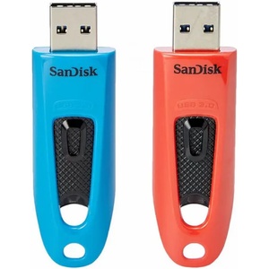 SanDisk Ultra 64GB USB 3.0 Blue/Red (2-pack) (SDCZ48-064G-G46BR2) Флаш памет