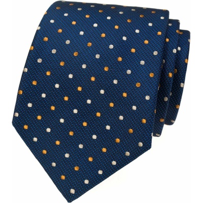 Strukturovaná kravata s puntíky modrá