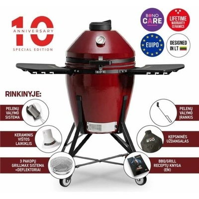 Kamado Bono MEDIA EVO 22, červený, 79 cm