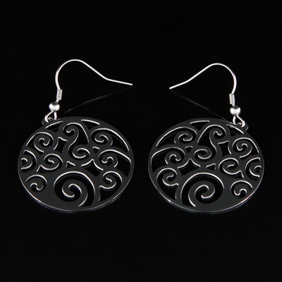 Šperk Holíč oceľové visiace náušnice v tvare kruhu ON286