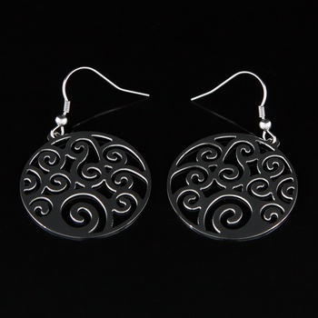 Šperk Holíč oceľové visiace náušnice v tvare kruhu ON286