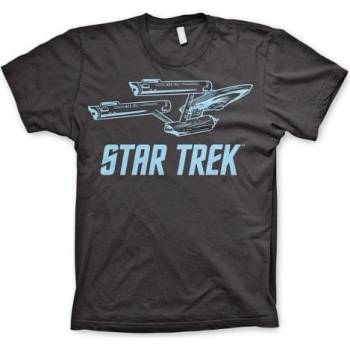 Fantasyobchod tričko Star Trek Enterprise Ship tmavošedé