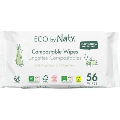 Eco by Naty Vlhčené ubrúsky s Aloe vera 56 ks