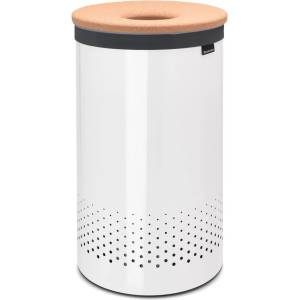 Brabantia Кош за пране Brabantia - 60 l, бял, корков капак (90300241)