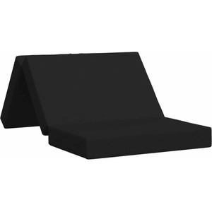 vidaXL Сгъваем диван легло 80 x 67 x 45 см Черно (900174)