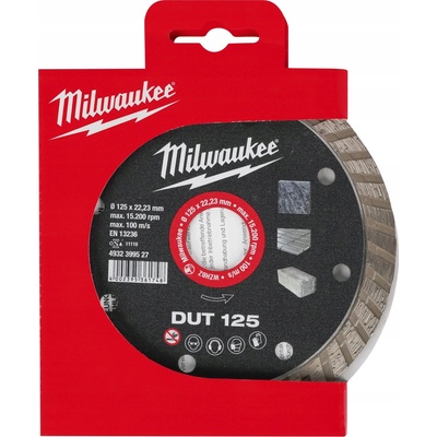 Řezný kotouč Milwaukee DUT125 125 x 22,2 mm