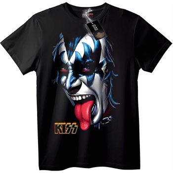 NOONEBRAND Тениска KISS Боядисани Лица - 4XL, Black