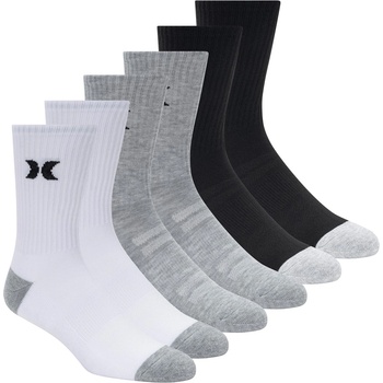 Hurley 6Pk Crew Sock - White/Multi