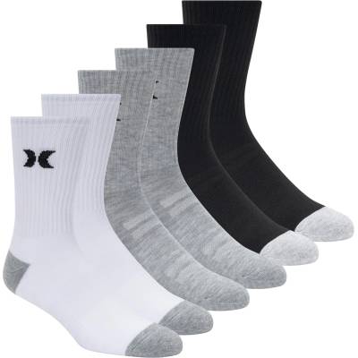 Hurley 6Pk Crew Sock - White/Multi