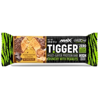Amix Nutrition Tigger Zero / Low Carb Protein Bar [60 грама] Фъстъчено масло с карамел