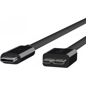 Belkin Супербърз USB 3.1 кабел (100 см. ) за MacBook 12 и компютри с USB-C порт - Belkin Superspeed+ USB 3.1 Data Cable USB-C към Micro-B (F2CU031bt1M-BLK)