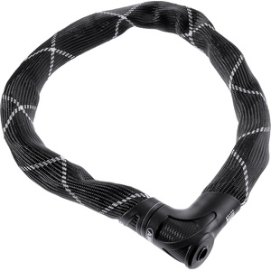ABUS chain lock Iven Chain 8210 - bicycle lock made of hardened steel - with synthetic fiber coating, security level 10 - 85 cm - black - 55152 (55152)