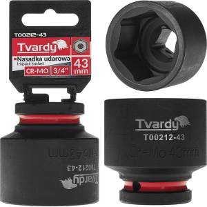 Tvardy Вложка ударна 3/4" 6-стен 43mm CR-MO 82285 (T00212-43)