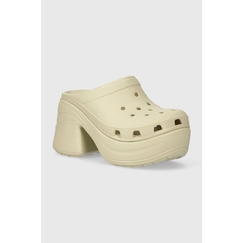 Crocs Чехли Crocs Siren Clog в бежово с платформа 208547 (208547.2Y2)