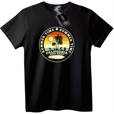 NOONEBRAND Тениска Лятно Време California Сърф - 7XL, White