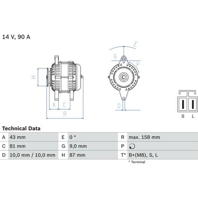 generátor BOSCH 0 986 080 430