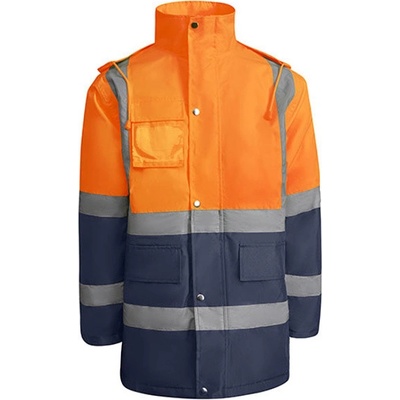 Roly Merak Nepremokavá reflexná parka HV9320 Navy Blue