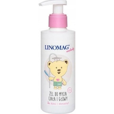 Linomag Emolienty Shampoo & Shower Gel sprchový gél a šampón 2 v 1 pre deti od narodenia 400 ml