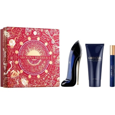Carolina Herrera Good Girl EDP 80 ml + tělové mléko 100 ml + EDP 10 ml dárková sada