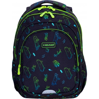 HEAD Ученическа раница Head - Скейт начин на живот, 3 ципа (AS502024115)