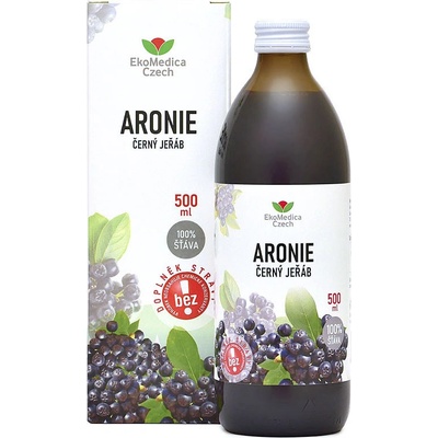 EkoMedica Czech Arónie 100% šťava z plodu arónia čiernoplodá 0,5 l