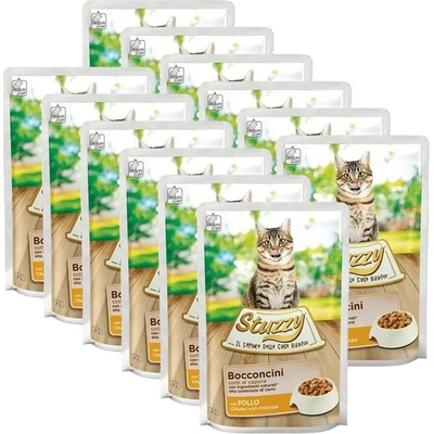 Stuzzy Cat Adult kousky kuřecího 12 x 85 g