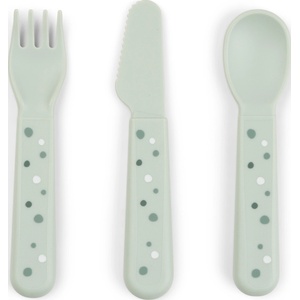 Done by deer Детски прибори за хранене Foodie Happy Dots зелени 3 части (1236523)