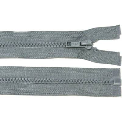Kostěný zip no.5 rozepínací 80cm bundový color: 720 šedá metalická