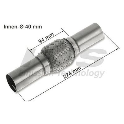Pružný díl výfuku HJS interFLEX connector 83 00 8526