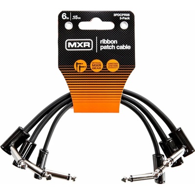 Dunlop MXR 3PDCPR06 Ribbon Patch Cable 3 Pack 15 cm Ъглов - Ъглов Пач кабел (3PDCPR06)