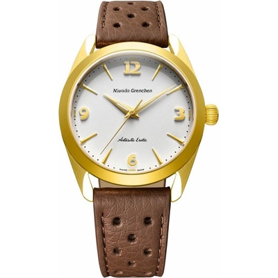 Nivada Grenchen Antarctic Erotic Gold - Brown Racing Strap