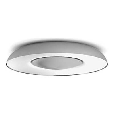 Philips Still Hue Ceiling Lamp - комплект таванна лампа с бяла светлина и ключ за димиране за безжично управляемо осветление за iOS и Android устройства (сребр