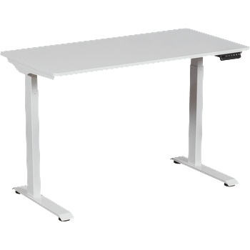 Carmen Ергономично бюро с регулиране на височината Carmen CR-119, 73-123 см, До 50 кг, Панел за управление, Дисплей, Памет, Сензор против сблъсък, Бял