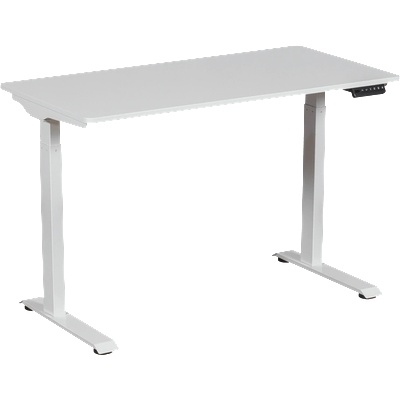 Carmen Ергономично бюро с регулиране на височината Carmen CR-119, 73-123 см, До 50 кг, Панел за управление, Дисплей, Памет, Сензор против сблъсък, Бял