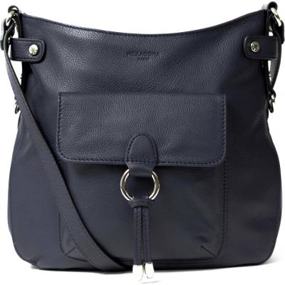 Dámská kožená crossbody kabelka Hexagona Confort 465005 tmavě modrá