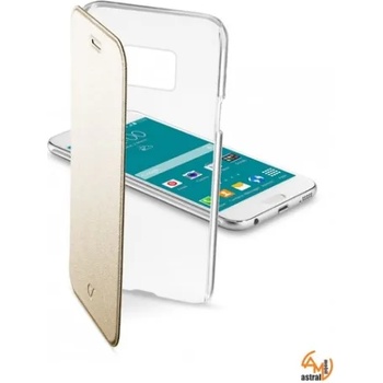 Samsung ClearBook калъф за Samsung Galaxy S6 златен Cellular line