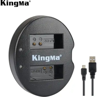 KingMa Зарядно за батерия LP-E12 USB Dual за Canon EOS M, EOS M10, EOS M50, EOS M50 MII, EOS M100, EOS M200, EOS Rebel SL1 (EOS 100D), PowerShot SX70 HS