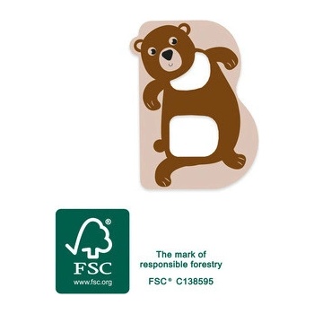 Small Foot drevené písmeno B