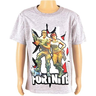 AKCE na Dětské tričko Fortnite šedá